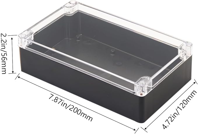 Project Box IP65 Waterproof Junction Box ABS Plastic Black Electrical Boxes DIY - Image 2
