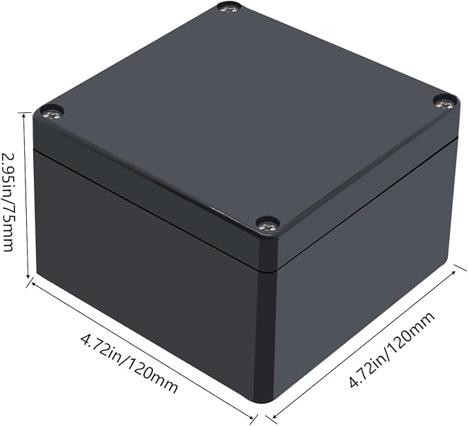 Project Box IP65 Waterproof Junction Box ABS Plastic Black Electrical Boxes DIY - Image 2