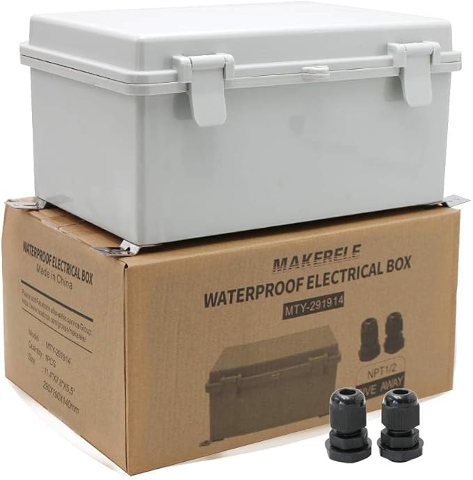 MAKERELE Waterproof Electronic DIY Projects Cable Enclosure Outdoor by MAKERELE