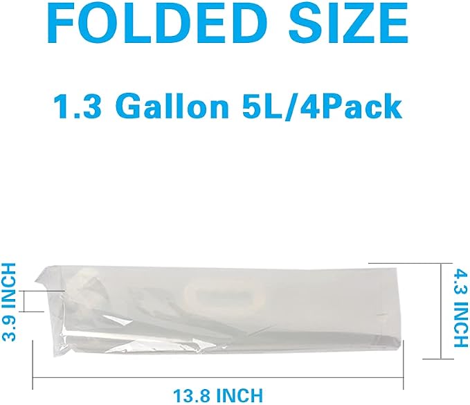 Soddeph Collapsible Water Container Bag, BPA Free Food Grade Clear Plastic - Image 3