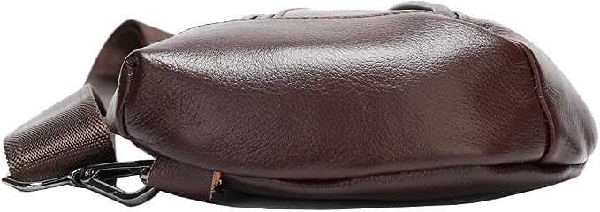 Leather Crossbody Sling Bag for Men Women Single Shoulder Chest Pack Backpack - Image 6