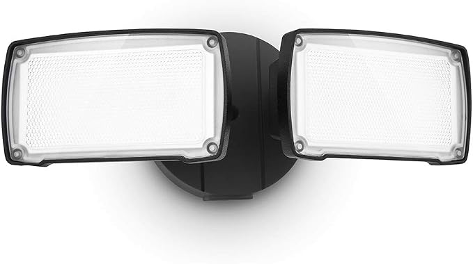 LUTEC LED 3500 Lumen 32W 5000K Integrated Dual-Head Floodlight Outdoor Dusk to by LUTEC