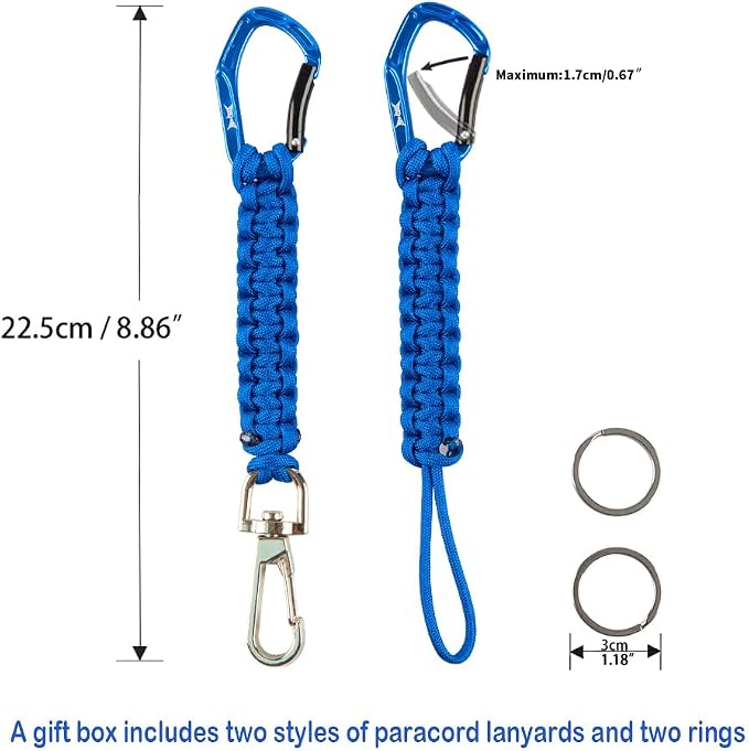 HERCULES Paracord Keychain Set – 2 Pack Lanyard Rope - Image 2