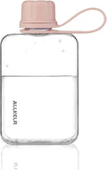 Portable Flat Water Bottle, BPA Free Reusable Tritan Plastic Travel Water by ALLKELR