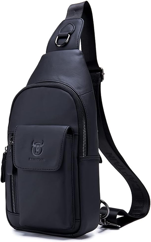 Hebetag Leather Sling Bag Hiking Daypack by Hebetag