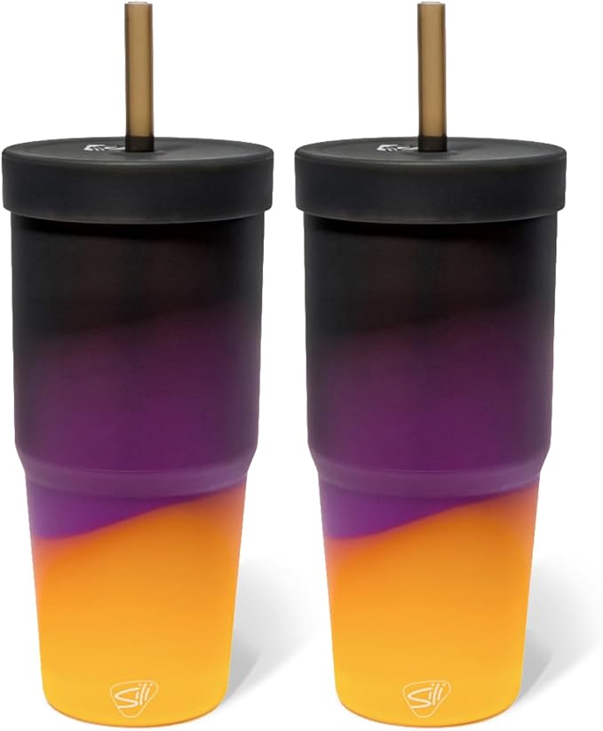 Silipint 32oz Silicone Straw Tumbler – BPA-Free, Unbreakable, Dishwasher Safe – by Silipint