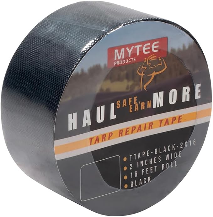 Mytee Products 8.8 oz Waterproof Black Vinyl Tarp Repair Tape 2 Inch x 16 FT by MyteeProducts