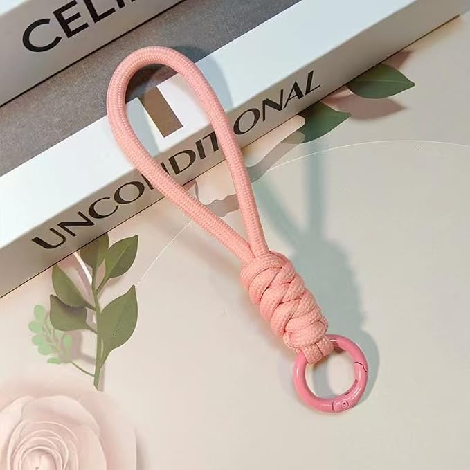 Colorful Braided Paracord Keychain, 12cm Length, Decorative Woven Rope Strap - Image 3
