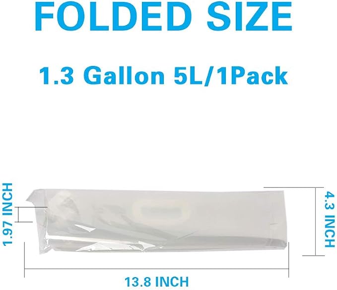 Soddeph Collapsible Water Container Bag, BPA Free Food Grade Clear Plastic - Image 3