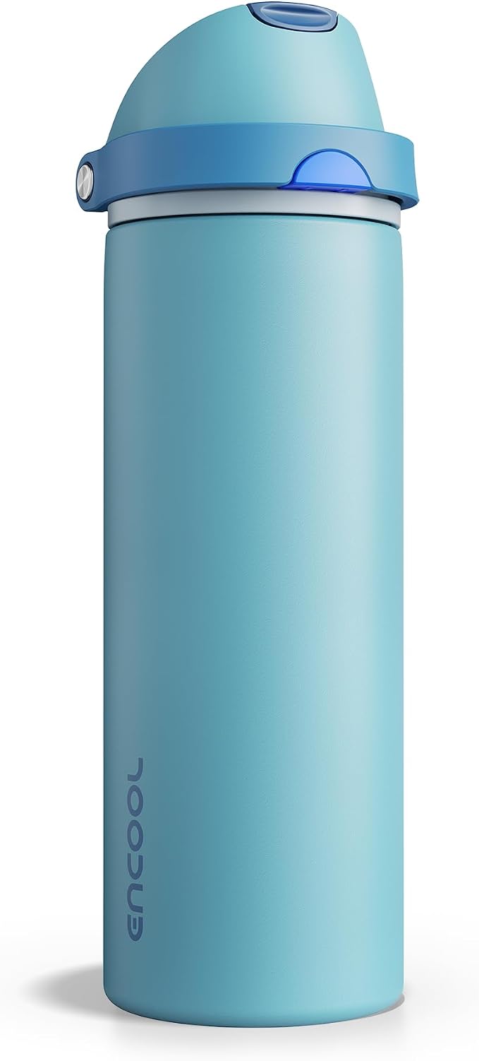 Insulated Water Bottle with Straw by ENCOOL