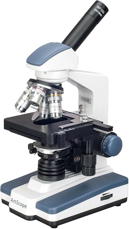 AmScope M620B Compound Monocular Microscope, WF10x and WF20x Eyepieces by AmScope