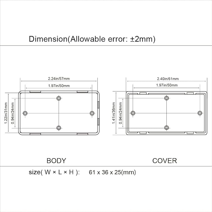 LeMotech Project Box 10 Pieces ABS Plastic Electrical Project Case Small - Image 7