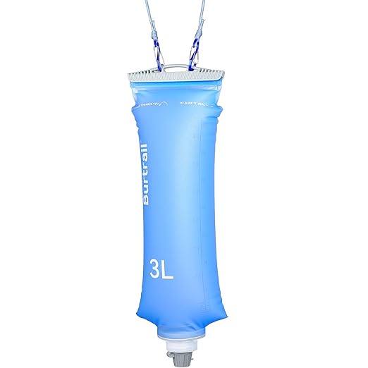 3L Gravity Fed Water Bag, Collapsible Portable Hydration Reservoir Compatible by Burtrail