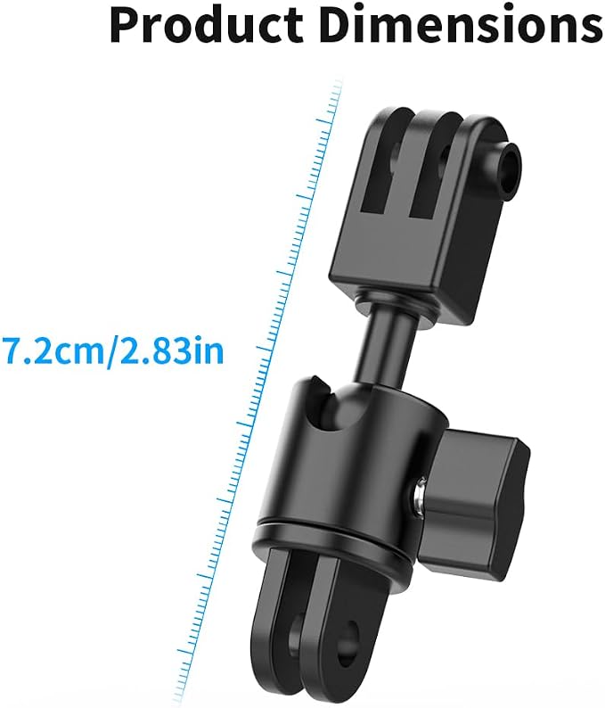 Aluminum 360 Degree Rotation Camera Swivel Mount, Vertical Metal Bracket - Image 5
