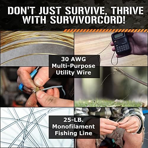 Titan Survival Patented Paracord 550-25ft, 500ft & Color Options - 620LB - Image 5