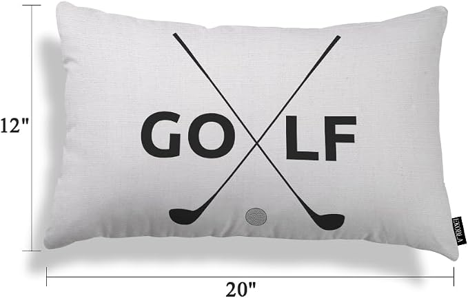 EKOBLA Farmhouse Oblong Rectangle Throw Pillow Covers Golf Symbol Funny Sport - Image 5