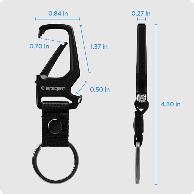Spigen Life Carabiner Key Ring Clip, Car Keychain Clip, Bottle Opener Key Chain - Image 2