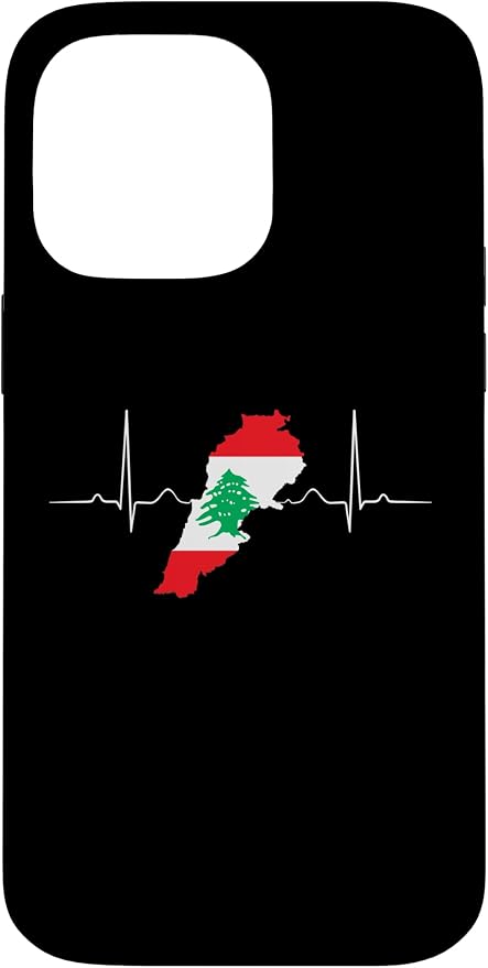 Lebanon Heart Lebanese Heartbeat Vintage Lebanon Map Case by Unknown