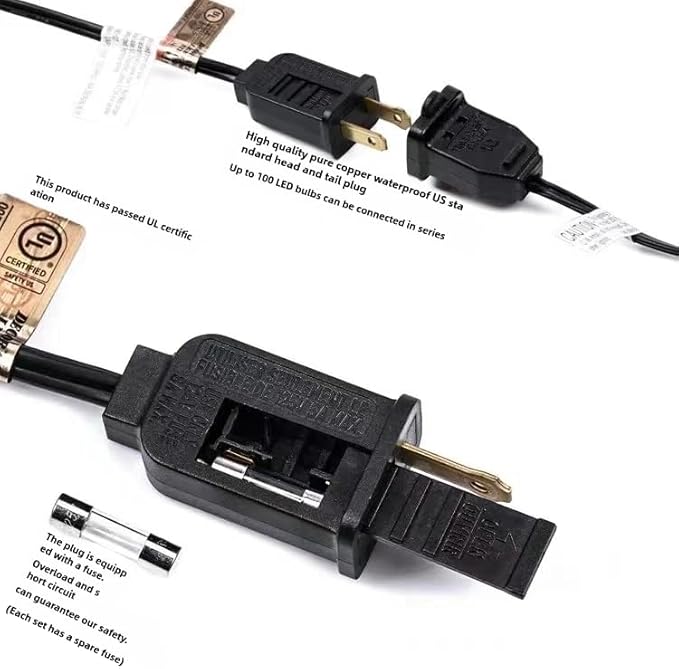 Outdoor String Light 50FT Patio Black - Image 3