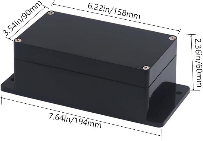 Project Box ABS Black Electrical Boxes IP65 Outdoor Waterproof Box Electronic - Image 3
