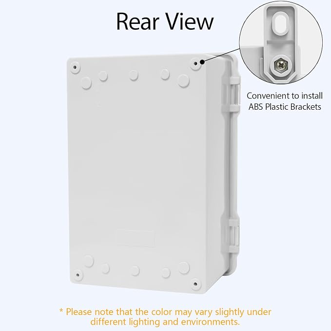 ABS Plastic Dustproof Waterproof IP65 Junction Box Hinged Shell Universal - Image 6