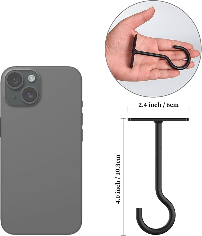 Ceiling Hooks for Hanging Plants 8Pack 4in, Wall Hooks for Plants, Hanging Bird - Image 2