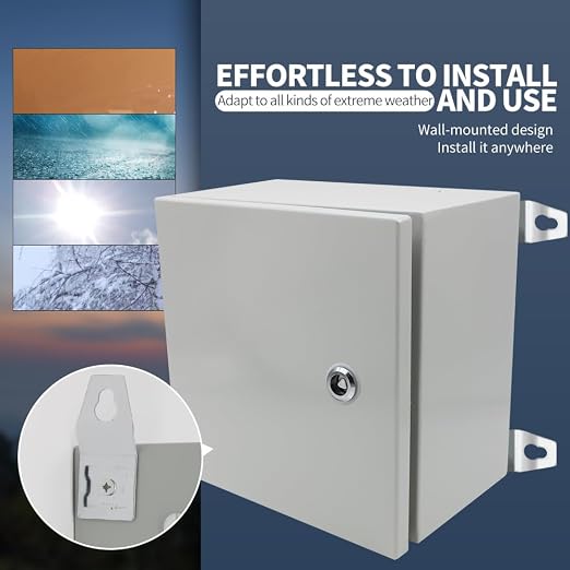 IP66 Waterproof & Dustproof Electrical Junction Box, 12 * 12 * 8 Inch Metal - Image 4