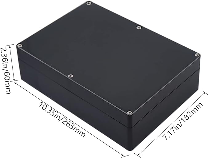 Project Box IP65 Waterproof Junction Box ABS Plastic Black Electrical Boxes DIY - Image 2