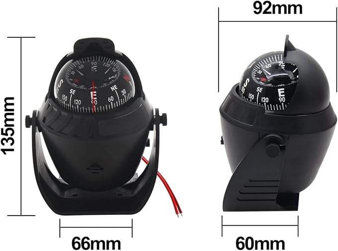 Marine Compass for Boat LED Light Navigation Pivoting Electronic Automotive - Image 4