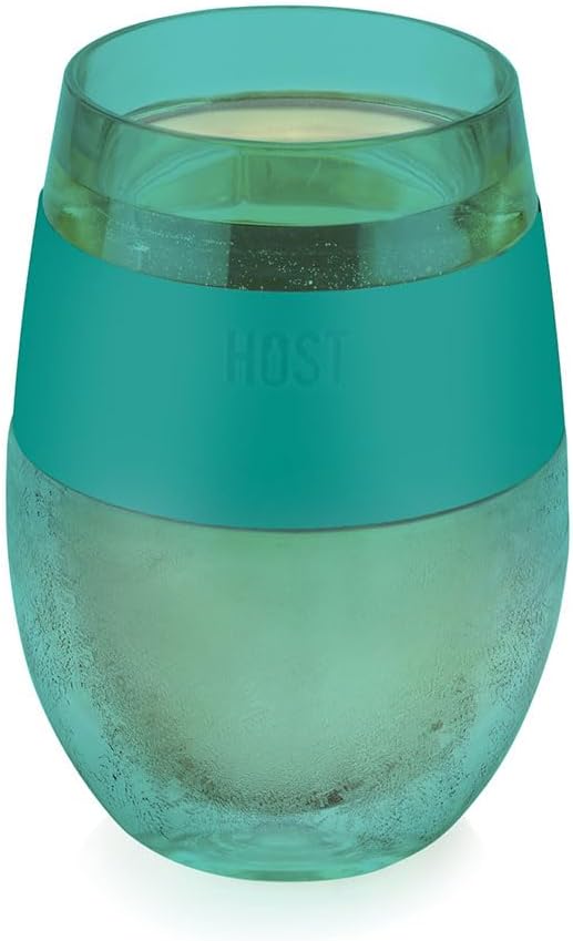 HOST Cooling Cup, Glasses for Red and White Wine, 8.5 oz, Translucent Green by HOST