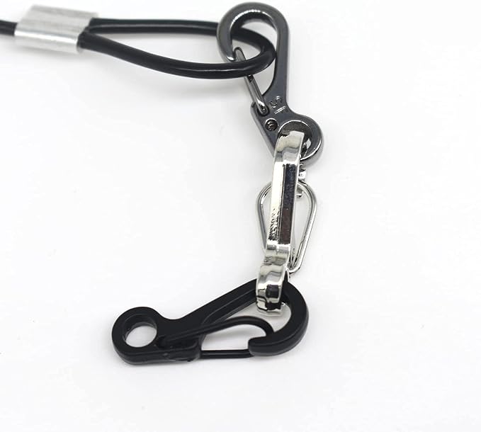 Mini Carabiner Clips with Metal Spring Wiregate Hook and Little Eye Hole - Image 6