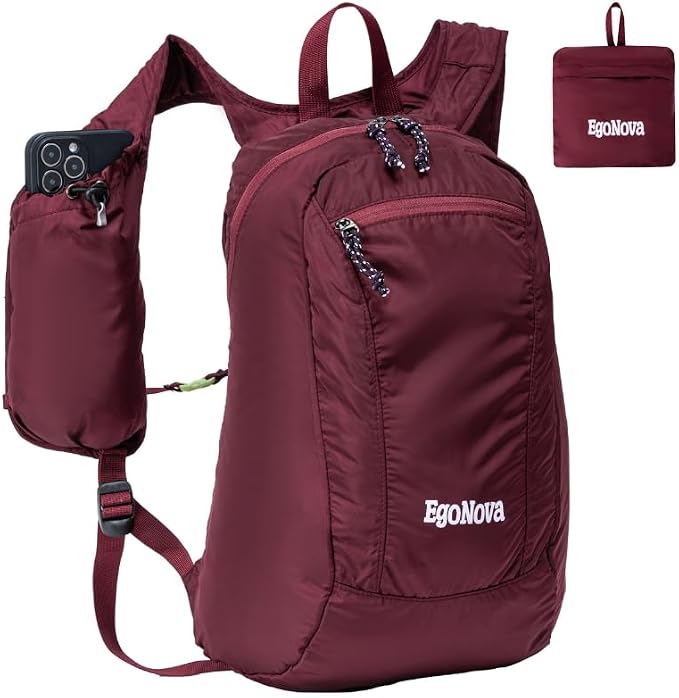 12L Ultralight & Thin Packable Daypack, Small Foldable Hiking Backpack Travel by EgoNova