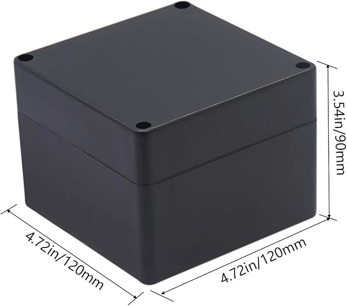 2 Pack Project Box IP65 Waterproof Junction Box ABS Plastic Black Electrical - Image 2