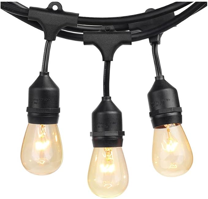 SUNTHIN Outdoor String Lights, 48FT Commercial Grade String Light by SUNTHIN