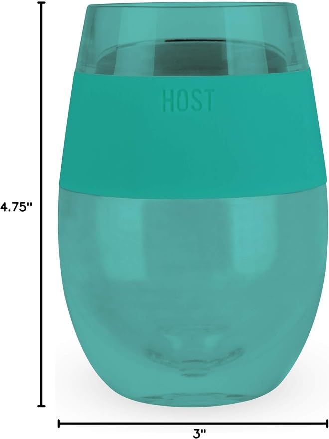 HOST Cooling Cup, Glasses for Red and White Wine, 8.5 oz, Translucent Green - Image 13