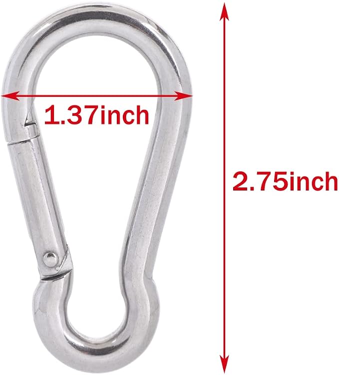 PROND Carabiner Clip, Heavy Duty Carabiner Clips, 316 Stainless Steel Carabiner - Image 5