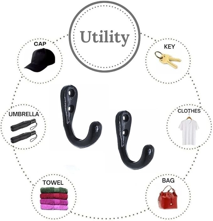 FAPBADRI Multipurpose Hooks, Used to Hang Clothes, Curtain Hold Backs, Colour - Image 4