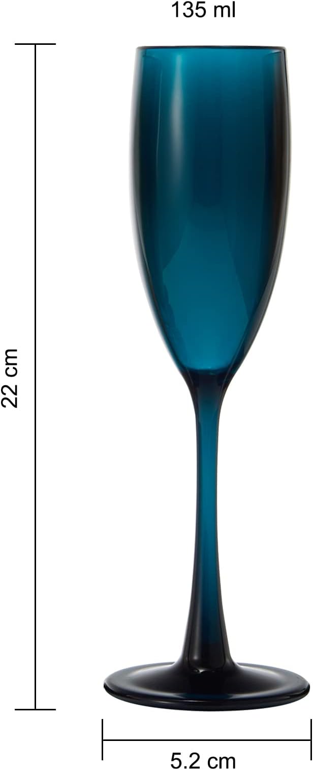 European Style Plastic Acrylic, Champagne Flutes Glasses | Set of 6 | Colored - Image 6