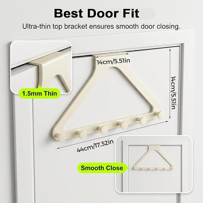 Over-The-Door Hanger Organizer, 2026 New Modern Over The Door Hanger Rack - Image 2