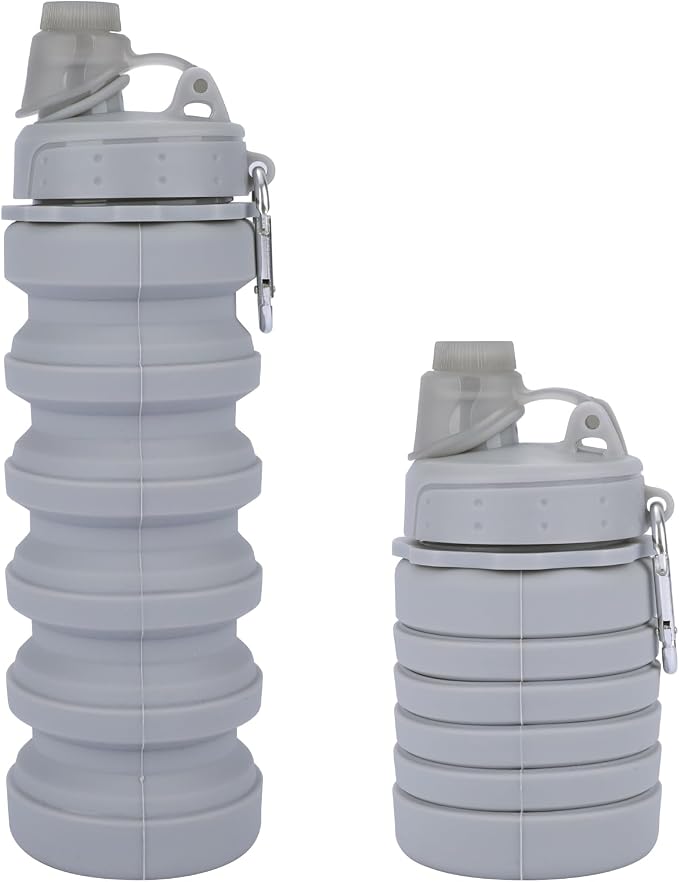 Collapsible Water Bottles for Kids, Reusable BPA Free Silicone Foldable Sports by MAKERSLAND