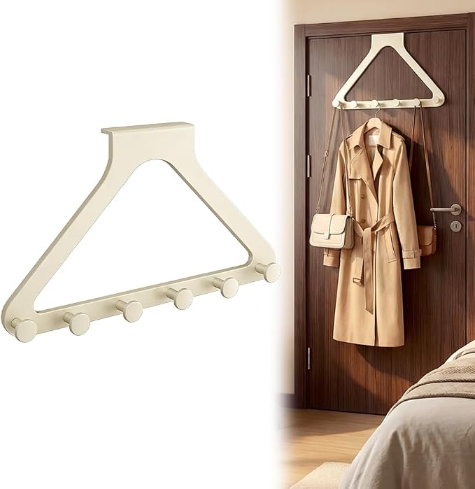 Over-The-Door Hanger Organizer, 2026 New Modern Over Door Hook, Heavy Duty Door by Unknown