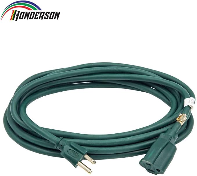 15FT Outdoor Extension Cord-16/3 SJTW Durable Green Extension Cable - Image 2