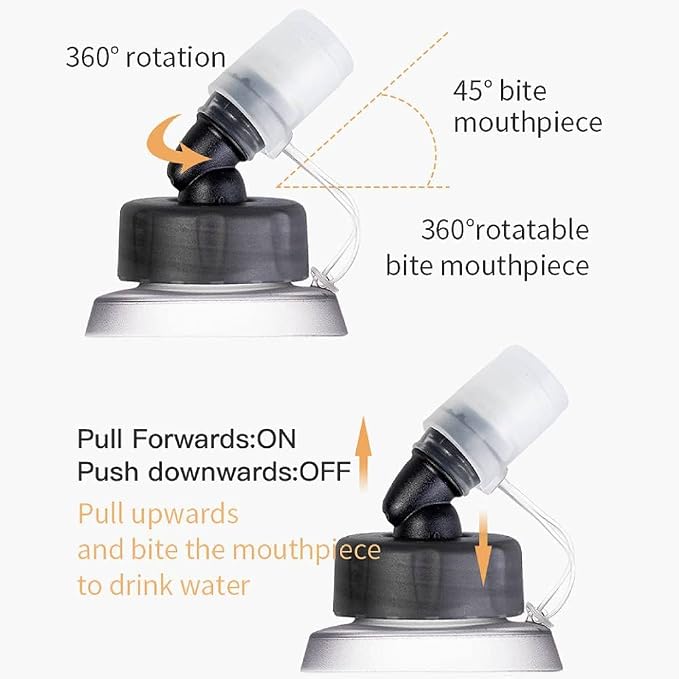 AONIJIE TPU Soft Flask Water Bottle Collapsible Running Flask - Image 5