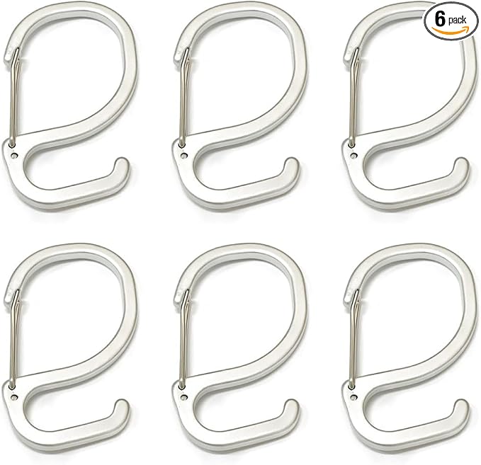 6 Pack S-Shaped Hooks with Clip Anti Drop S Hooks with Safety Buckle to Prevent by TAKELABLAZE