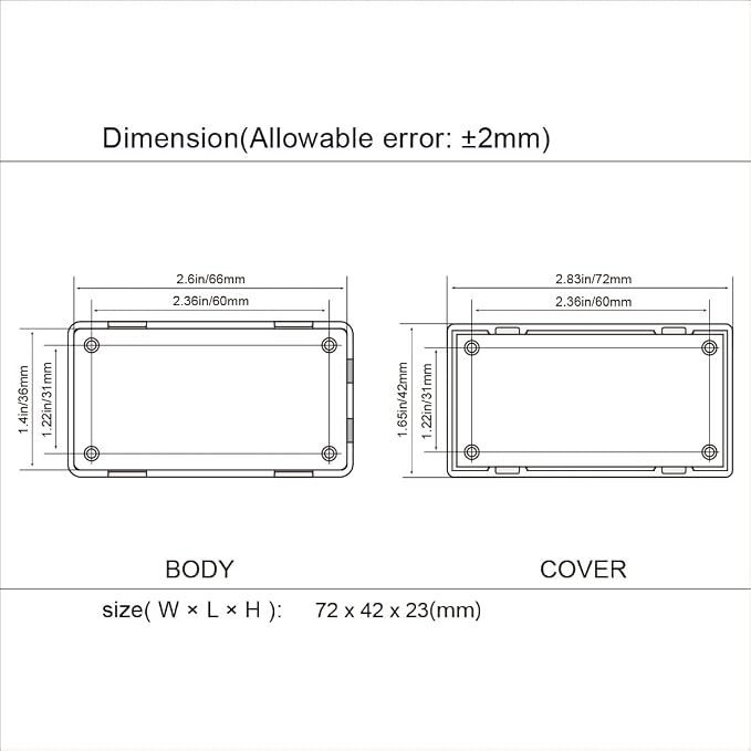 LeMotech Project Box 10 Pieces ABS Plastic Electrical Project Case Small - Image 7
