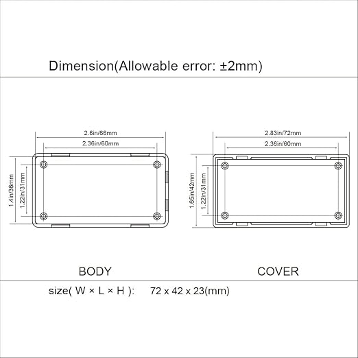 LeMotech Project Box 10 Pieces ABS Plastic Electrical Project Case Small - Image 7