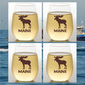 Wine-Oh! Set of 4 Shatterproof Designer 16 oz Plastic Wine Glasses MADE in the by Unknown