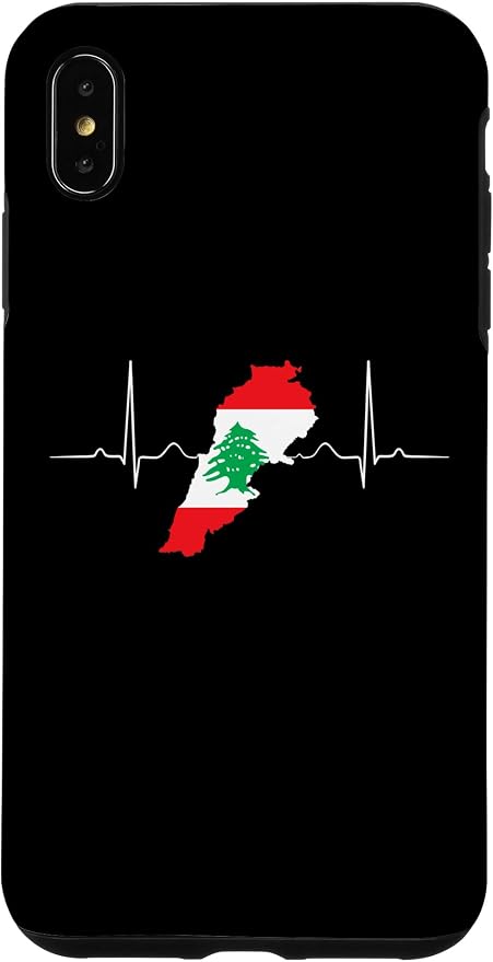 Lebanon Heart Lebanese Heartbeat Vintage Lebanon Map Case by Unknown