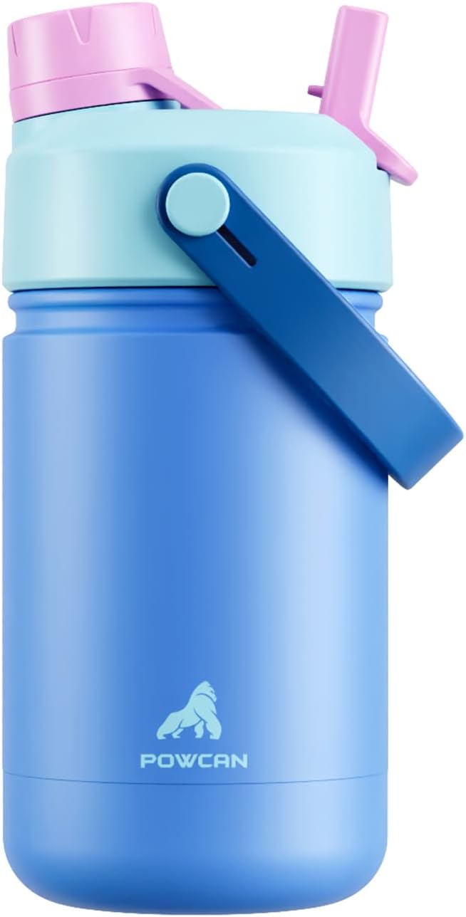 12 oz Kids Insulated Water Bottle by POWCAN