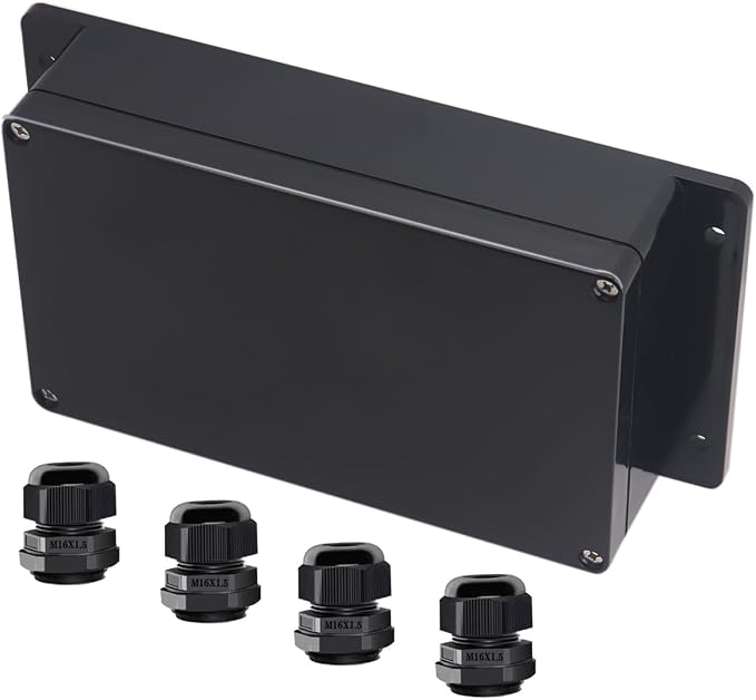 Project Box ABS Black Electrical Boxes IP65 Outdoor Waterproof Box Electronic by Raculety